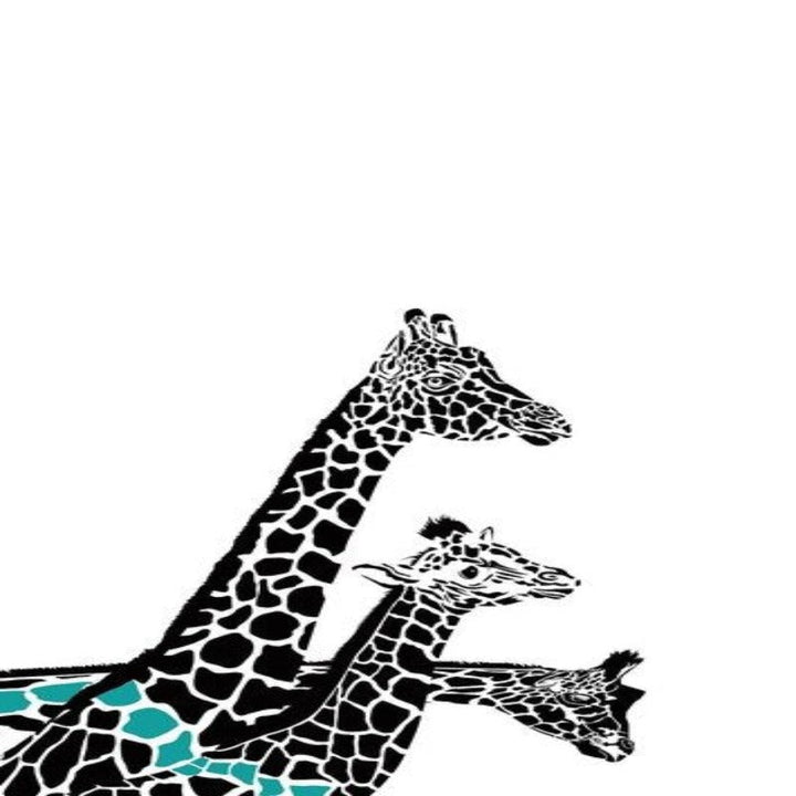 Minimalist Animals Giraffe Tie Nordic Poster - Canvas Wall Art Painting | Bowlift