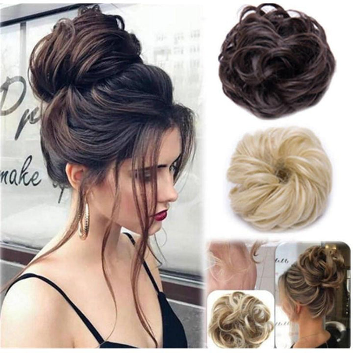 Messy Bun Fake Hair Scrunchie | Bowlift