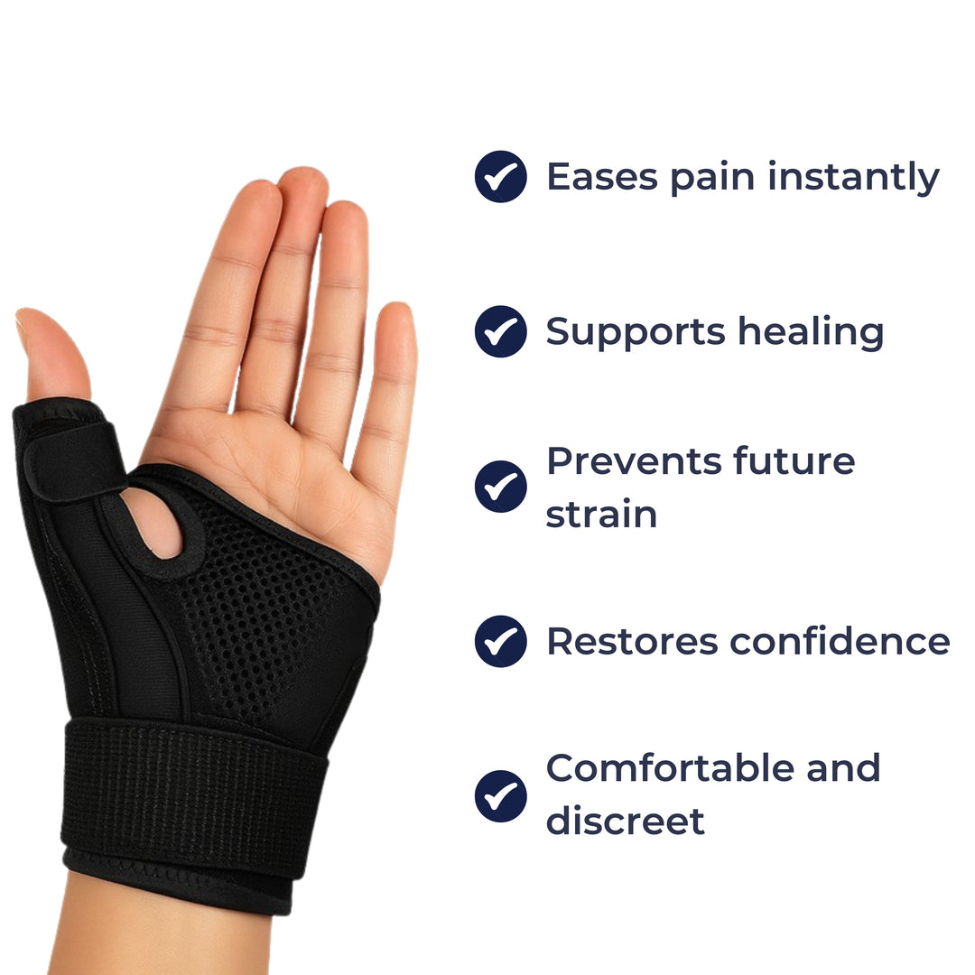 Relief for De Quervain’s Tendonitis – Breathable Adjustable Compression – Everyday & Active Use Bowlift