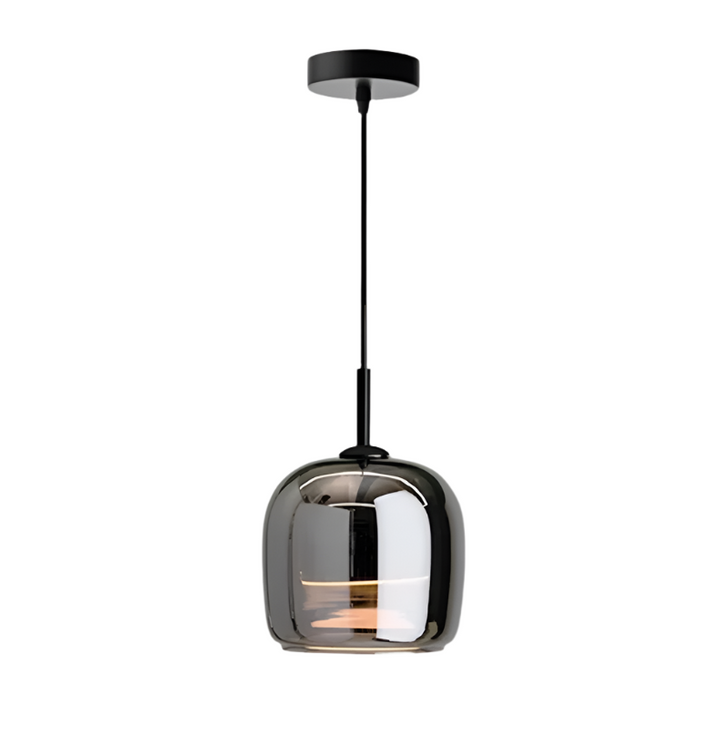 BowLift | Nordic Black Glass Pendant Light Fixture - Modern Hanging Lamp for Kitchen Island & Dining Room