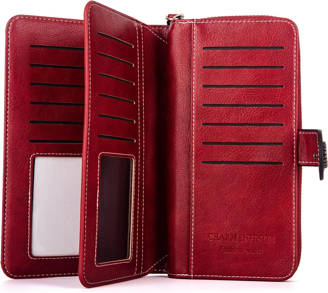 Stylish Leather Wallet with Wristband Bowlift