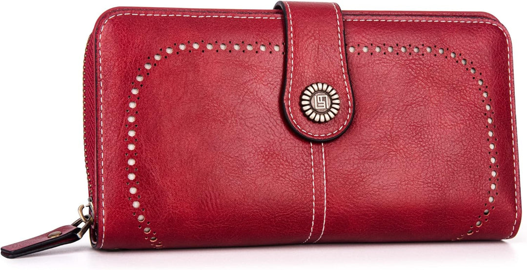 Stylish Leather Wallet with Wristband Bowlift