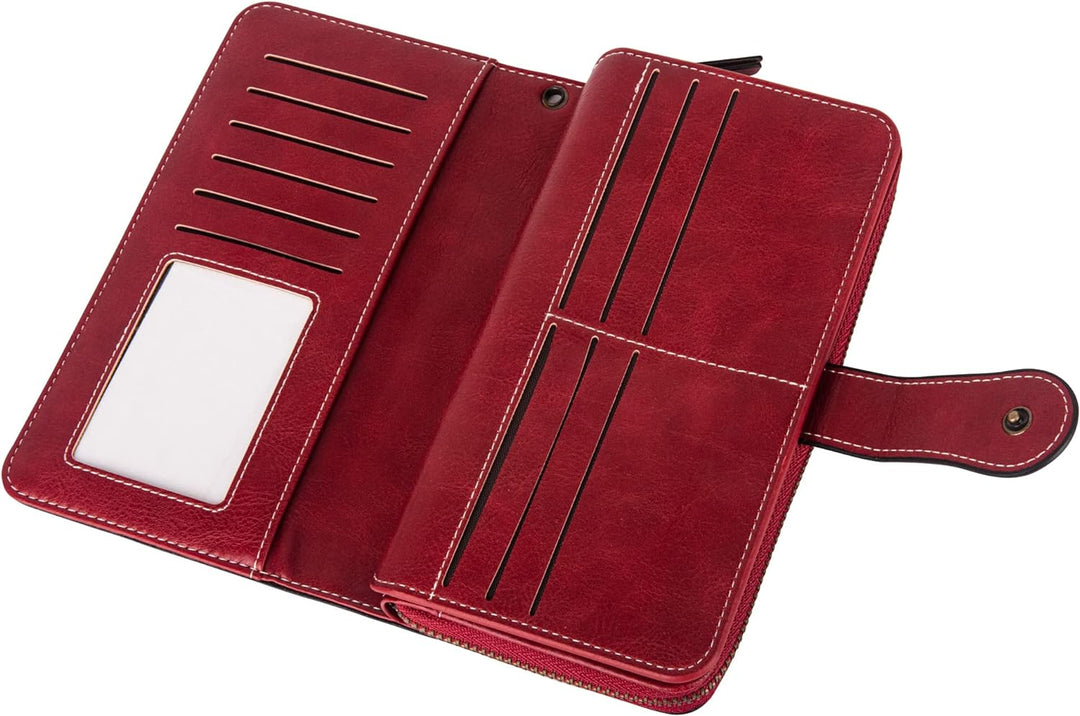 Stylish Leather Wallet with Wristband Bowlift