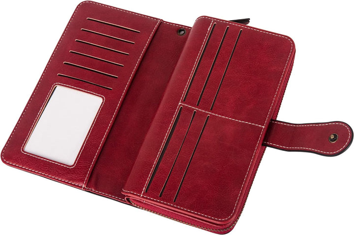 Stylish Leather Wallet with Wristband Bowlift
