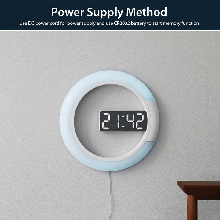 BowLift | LED Ring Lamp Wall Clock