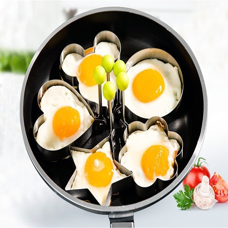 BowLift | 5pcs/set Stainless steel Fried Egg Mold Pancake Rings