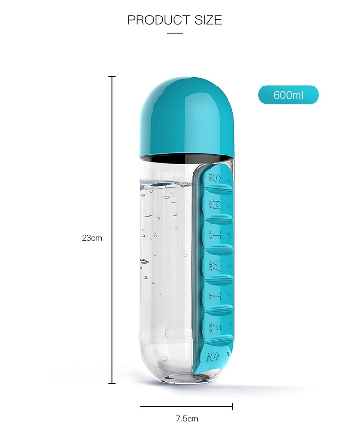 BowLift | Water Bottle Daily Pill Organizer