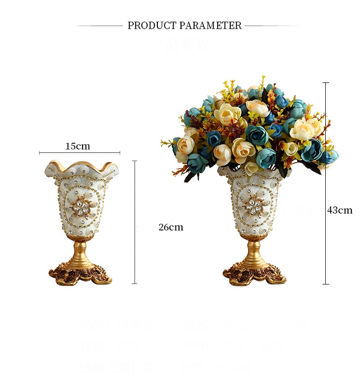 BowLift | European Luxury Diamond Resin Vase