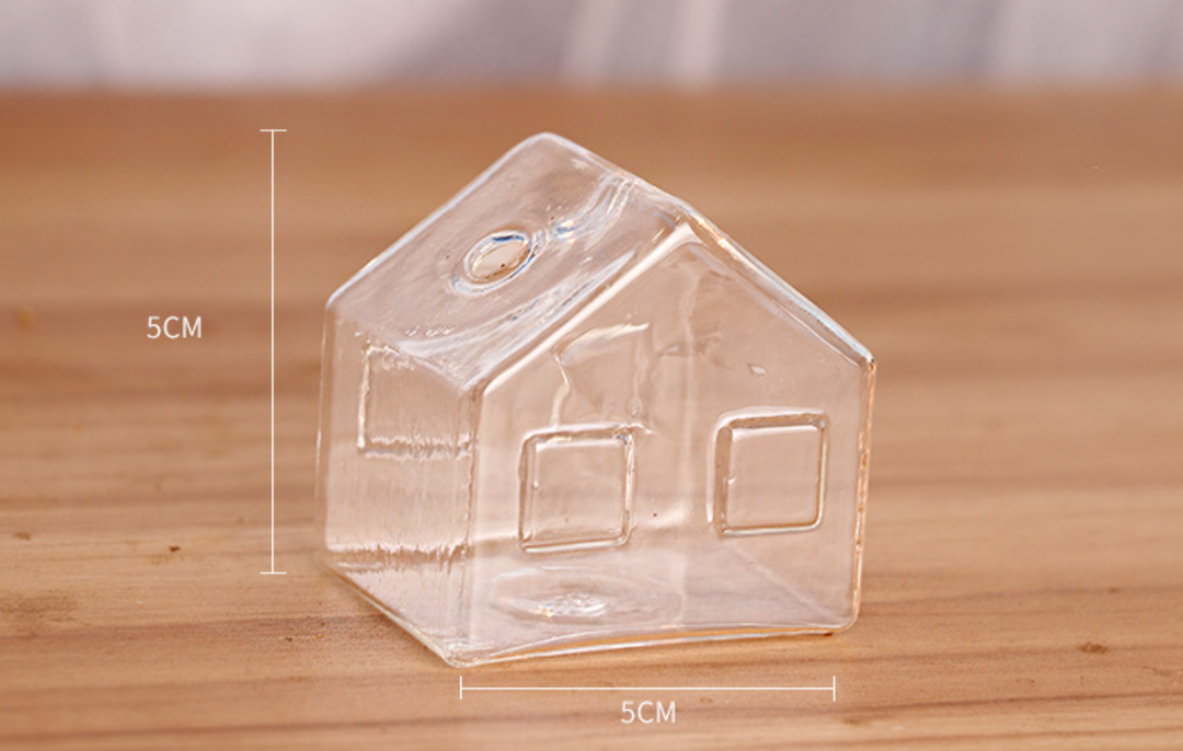 BowLift | Simple Mini House Glass Flower Vase