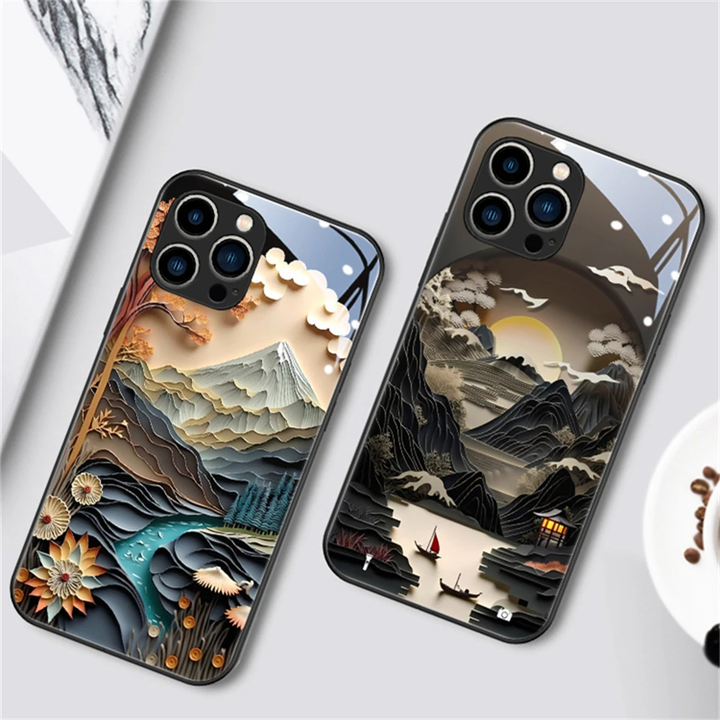 BowLift | Fuji Mountain Sound-Activated LED Glass iPhone Case