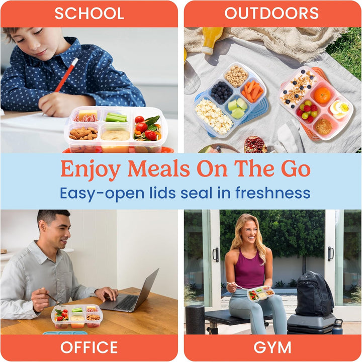 BowLift | Reusable 5-compartment Food Storage Containers – 8-piece Set