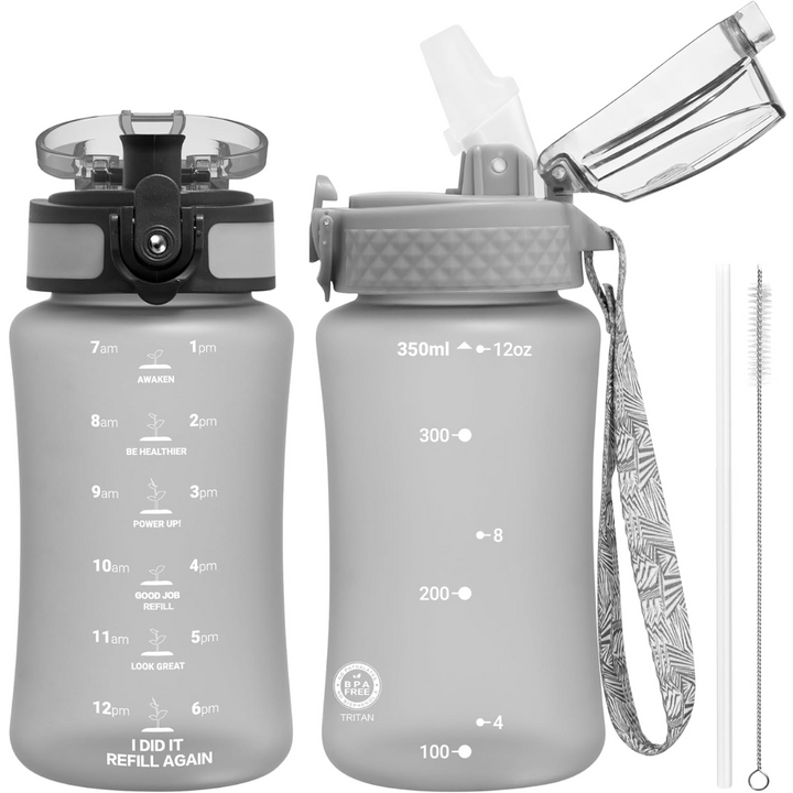 BowLift | Reusable Tritan plastic water bottle with straw & chug lids