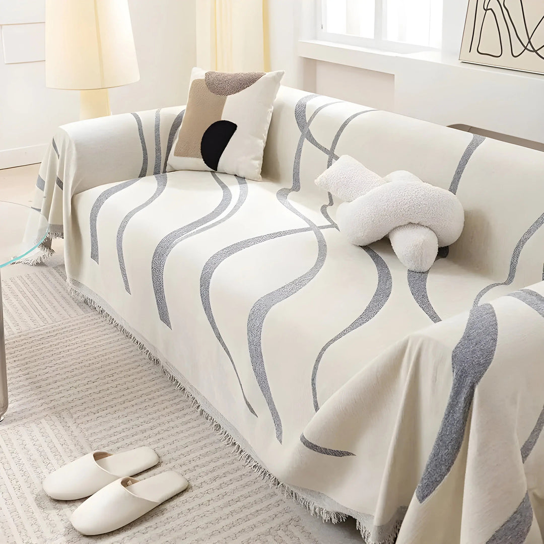 BowLift | Reversible Chenille/Cotton Sofa Cover - LuxeCasa
