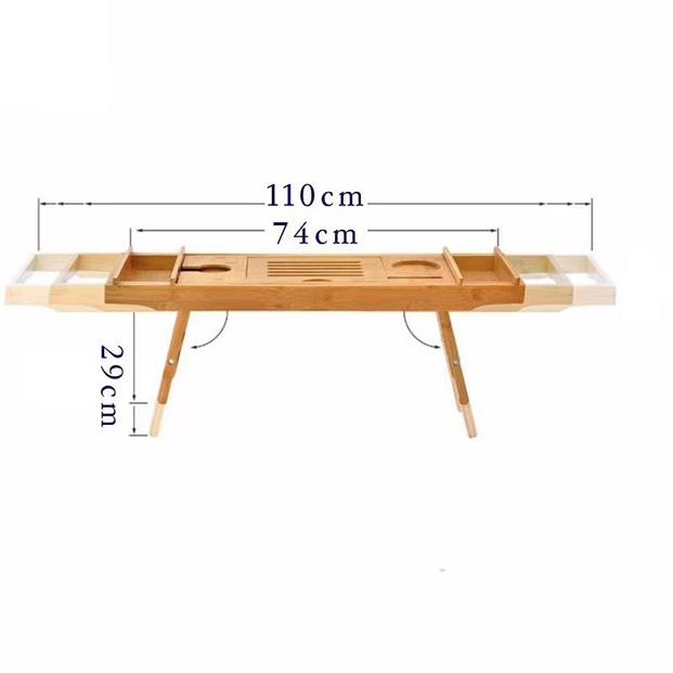 BowLift | Expandable Bamboo Bathtub Caddy