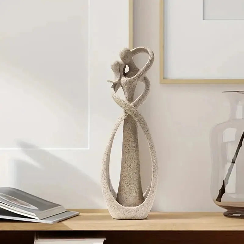 BowLift | Romantic Resin Sculpture - Serene Embrace
