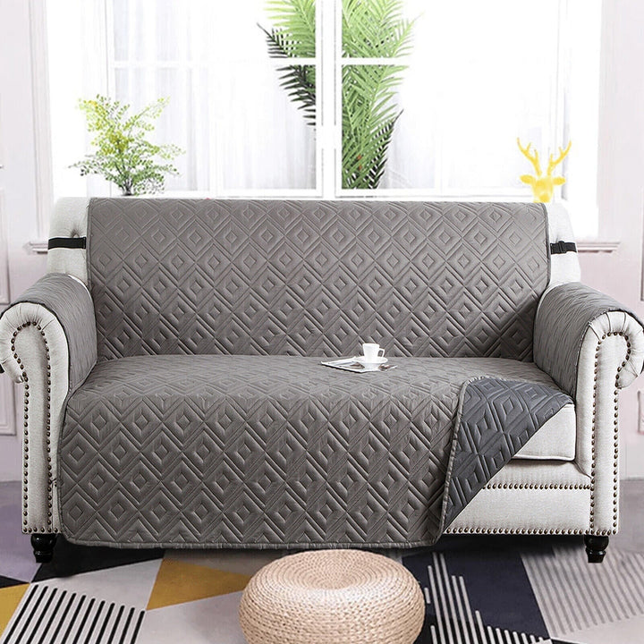 Quilted Sofa Cover Pet Protector Throw Waterproof Sofa Slip Covers 1/2/3 Settee Bowlift