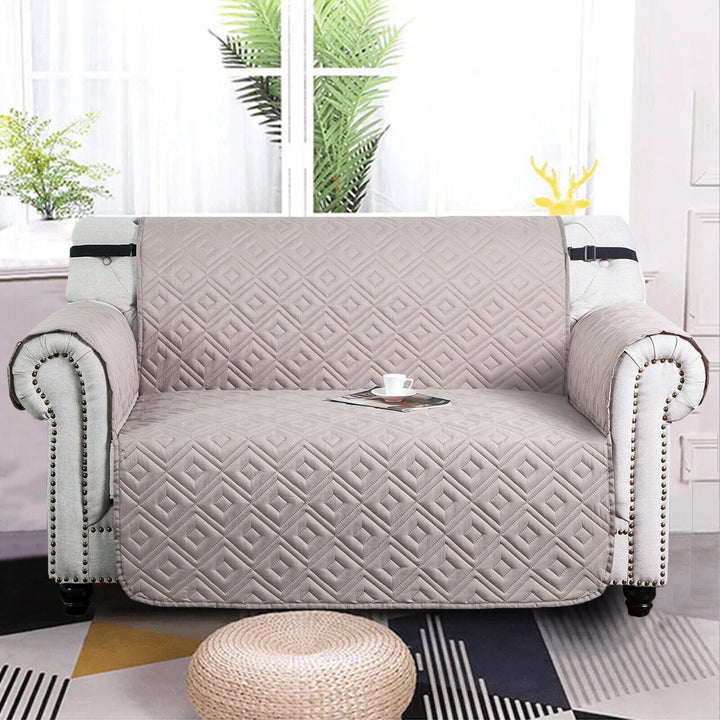 Quilted Sofa Cover Pet Protector Throw Waterproof Sofa Slip Covers 1/2/3 Settee Bowlift