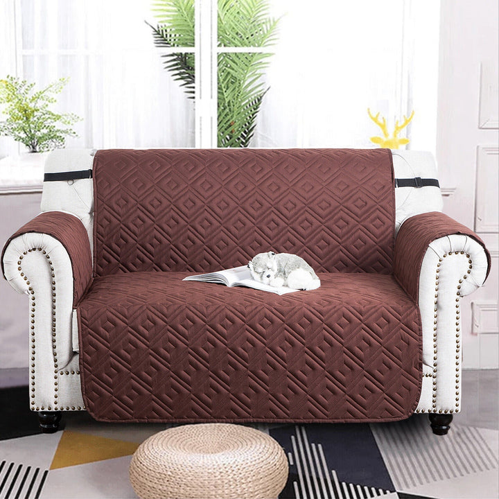 Quilted Sofa Cover Pet Protector Throw Waterproof Sofa Slip Covers 1/2/3 Settee Bowlift