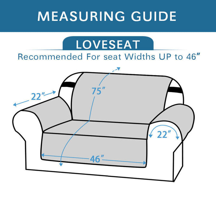 Quilted Sofa Cover Pet Protector Throw Waterproof Sofa Slip Covers 1/2/3 Settee Bowlift