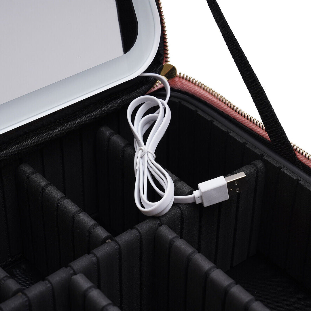 BowLift | Portable Travel Makeup Case with LED Mirror & Adjustable Light