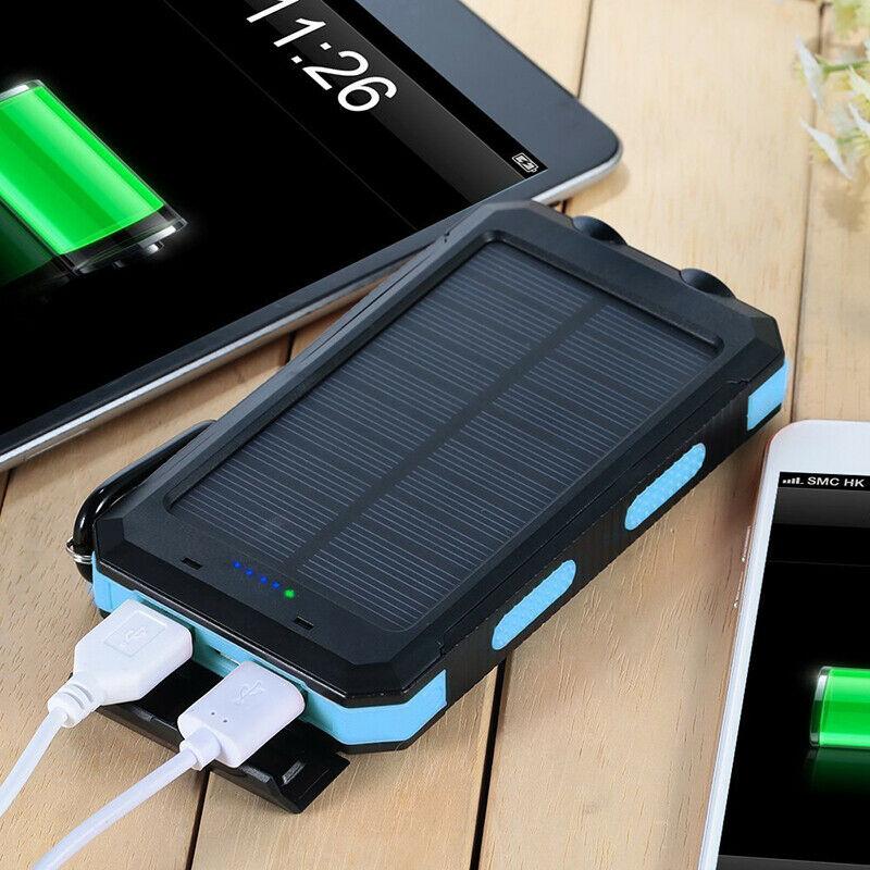 BowLift | 20,000mAh Waterproof Solar Power Bank with Dual USB Ports and LED Flashlight - Best Portable Charger for Outdoor Use