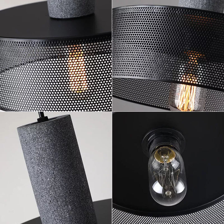 BowLift | Betono_B | Industrial LED pendant light – Concrete & Iron
