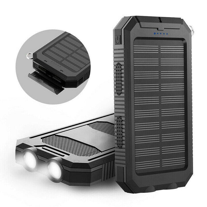 BowLift | 20,000mAh Waterproof Solar Power Bank with Dual USB Ports and LED Flashlight - Best Portable Charger for Outdoor Use