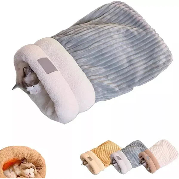 3-Layer Pet Sleeping Bag for Cats & Small Dogs Bowlift