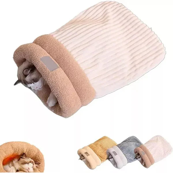 3-Layer Pet Sleeping Bag for Cats & Small Dogs Bowlift