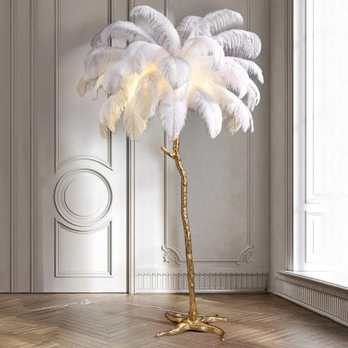 BowLift | LuxeOstral - Nordic Ostrich Feather Floor Lamp