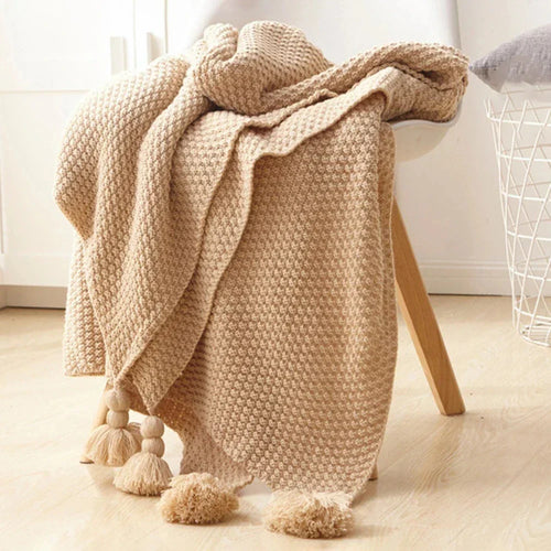BowLift | Scandinavian Knitted Wool Blanket - Aurora