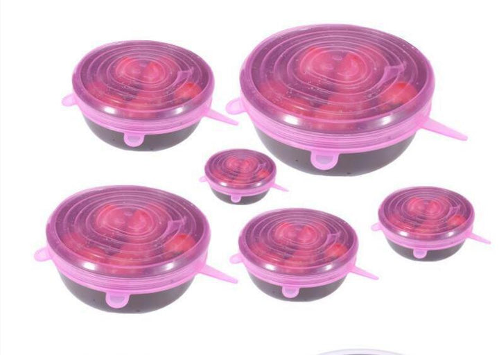 BowLift | Set of 6 Stretchable Silicone Lid Covers - StretchLid