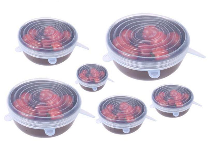 BowLift | Set of 6 Stretchable Silicone Lid Covers - StretchLid