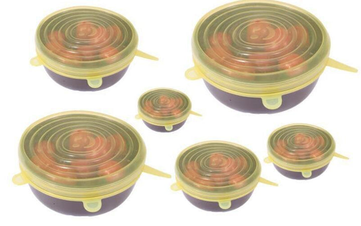 BowLift | Set of 6 Stretchable Silicone Lid Covers - StretchLid