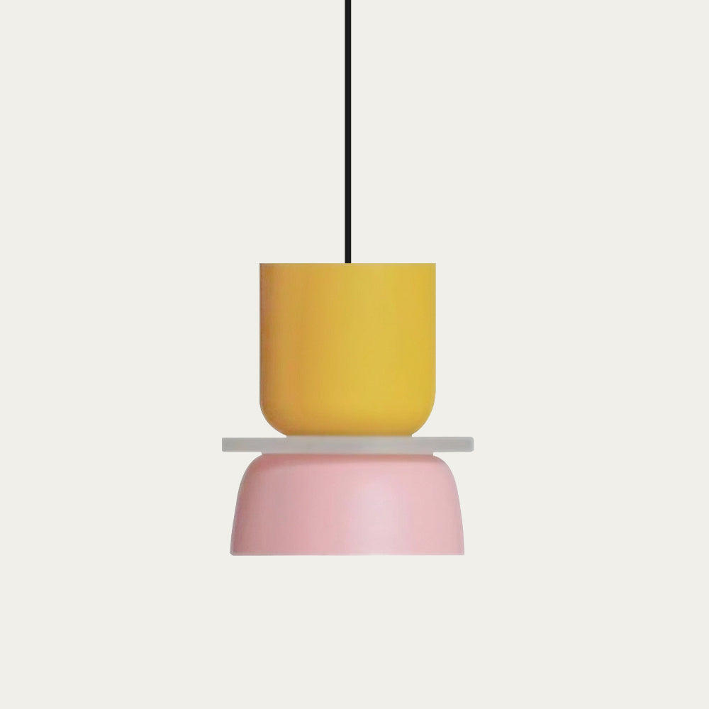 BowLift | Nordic Color Block Pendant Light Fixture - Modern Hanging Lamp for Kitchen & Dining Room