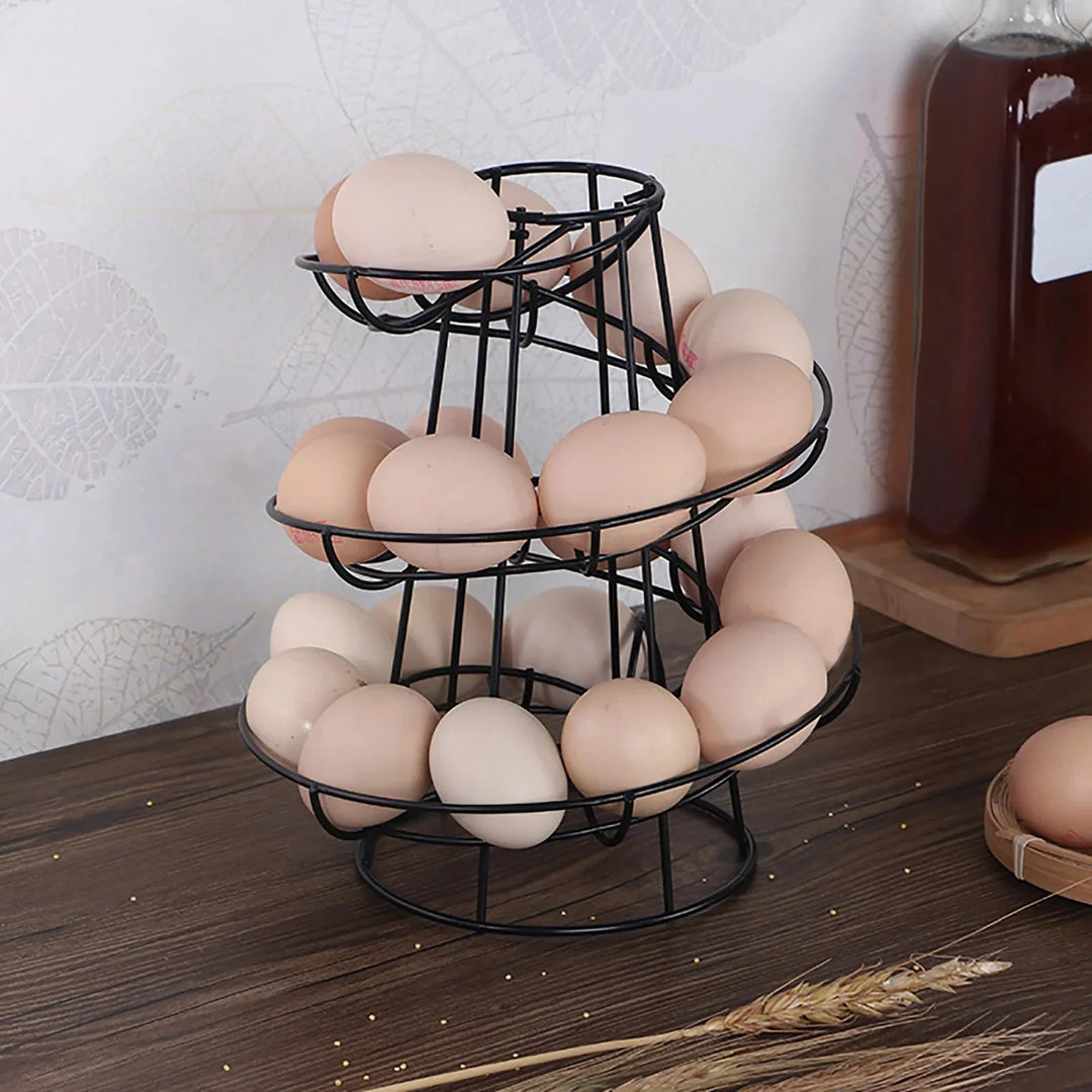 Spiral Egg Rack Egg Stand Multi-functional Metal Spiral Egg Basket | Bowlift
