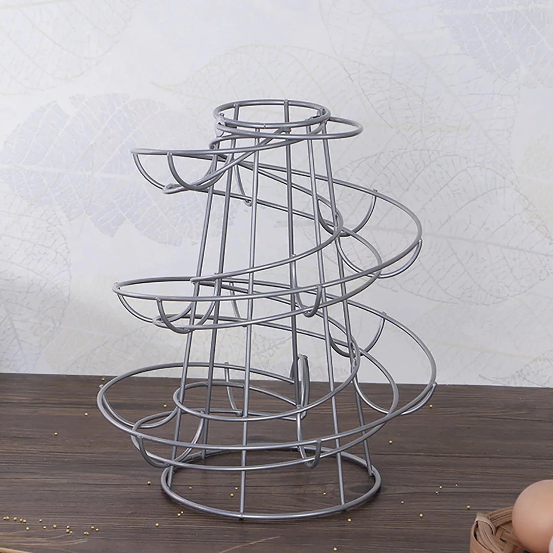 Spiral Egg Rack Egg Stand Multi-functional Metal Spiral Egg Basket | Bowlift