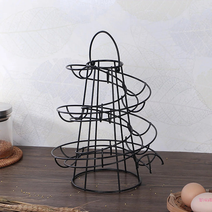 Spiral Egg Rack Egg Stand Multi-functional Metal Spiral Egg Basket | Bowlift