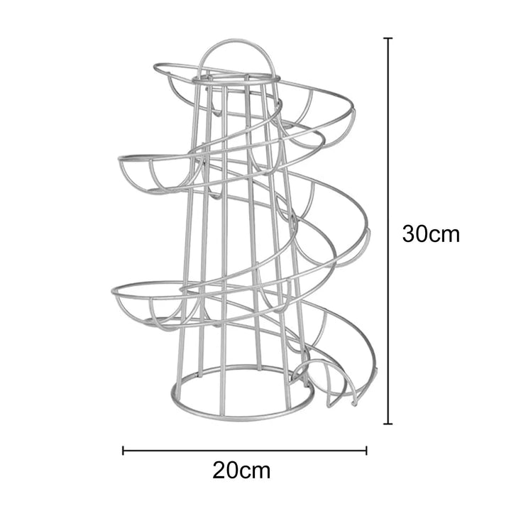 Spiral Egg Rack Egg Stand Multi-functional Metal Spiral Egg Basket | Bowlift