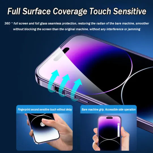 Double-sided magnetic phone case with galvanized glass Bowlift