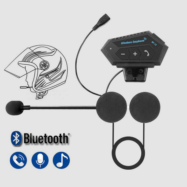 BT12 Motorcycle Helmet Bluetooth Headset Bowlift