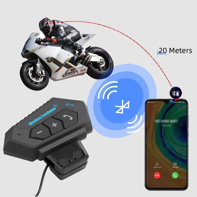 BT12 Motorcycle Helmet Bluetooth Headset Bowlift