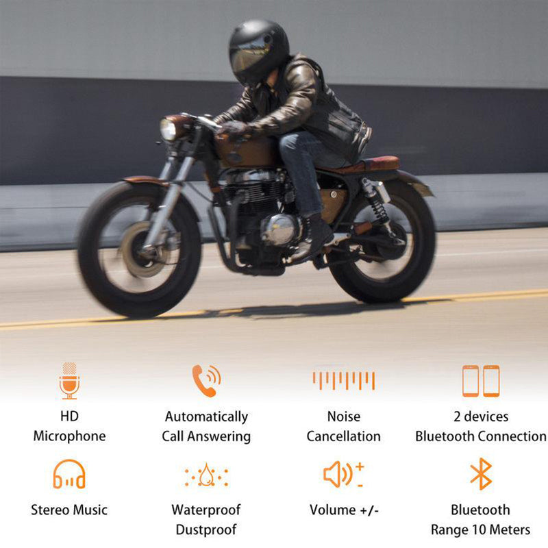 BT12 Motorcycle Helmet Bluetooth Headset Bowlift