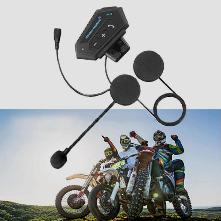 BT12 Motorcycle Helmet Bluetooth Headset Bowlift