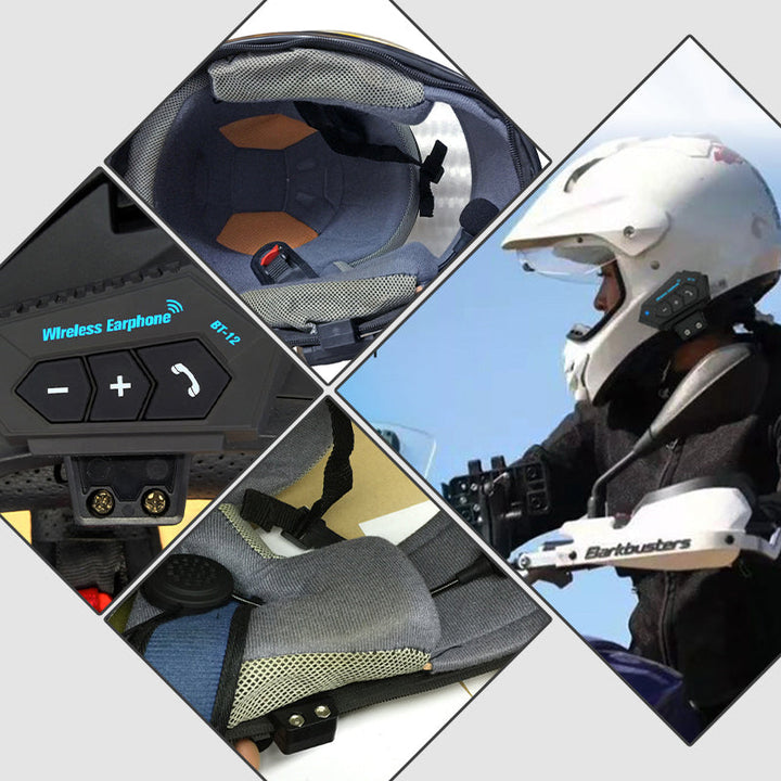 BT12 Motorcycle Helmet Bluetooth Headset Bowlift