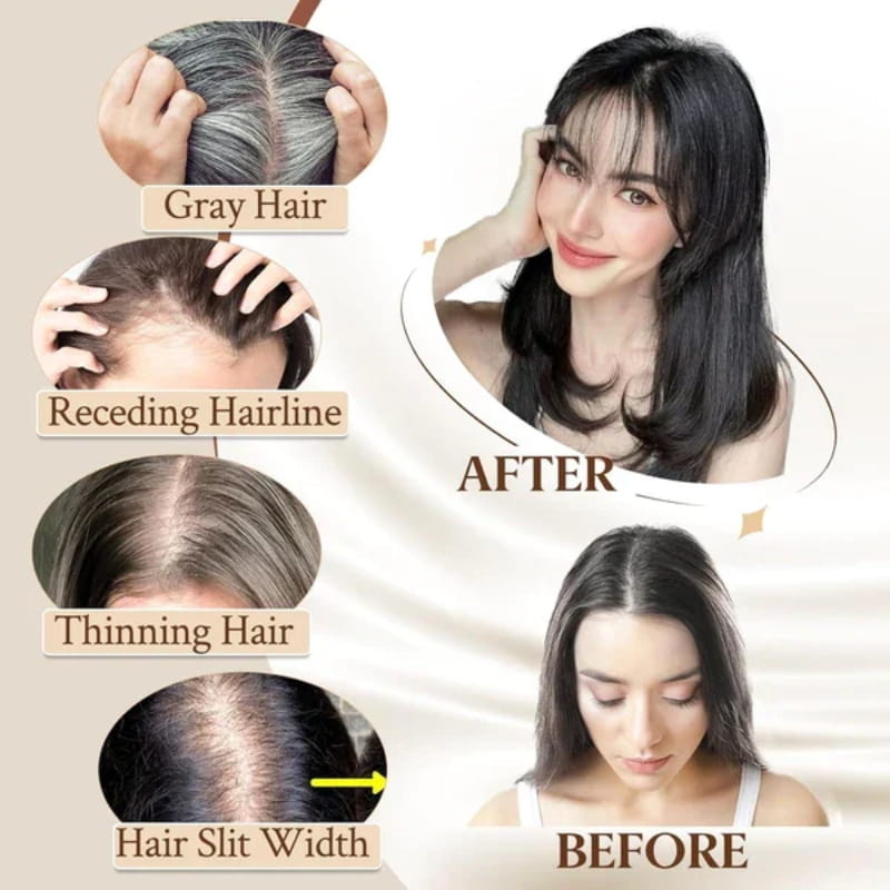 BowLift | Natural Hairpiece with Bangs for Women