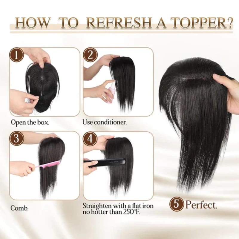 BowLift | Natural Hairpiece with Bangs for Women