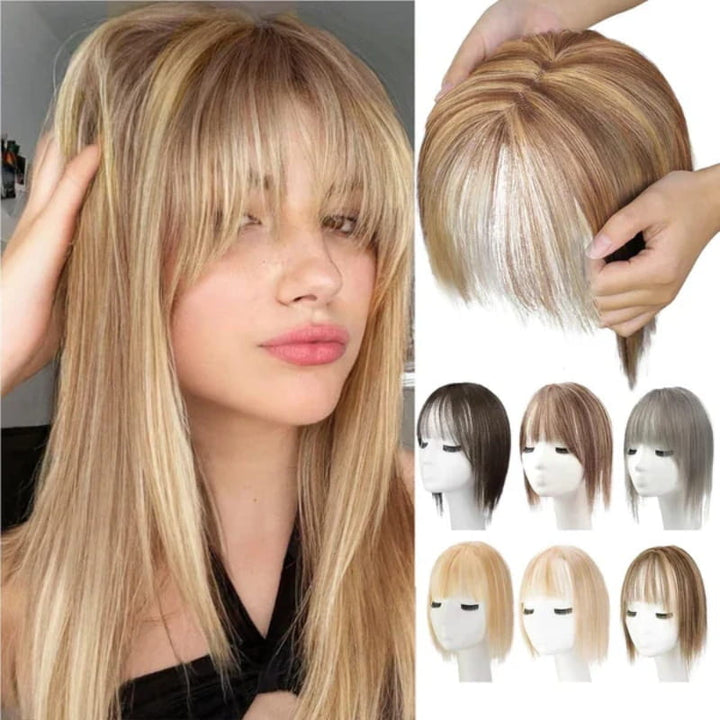 BowLift | Natural Hairpiece with Bangs for Women