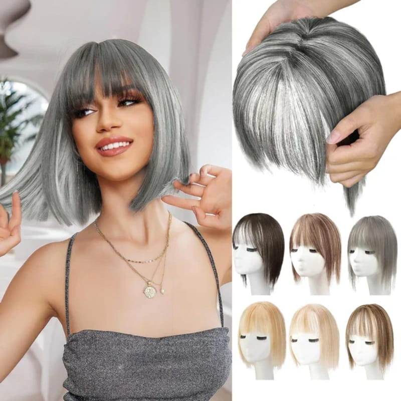 BowLift | Natural Hairpiece with Bangs for Women