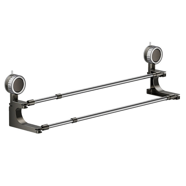 BowLift | AquaElegance Suction Cup Double Towel Holder | Effortlessly stylish towel storage with secure suction technology for a tidy bathroom